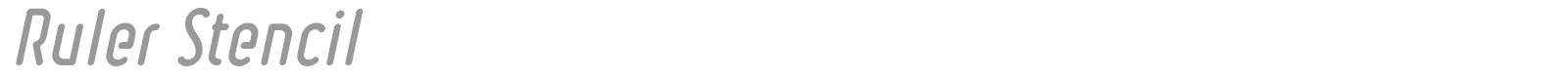 Ruler Stencil font preview